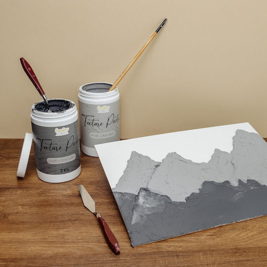 Creative Deco Pastă Structurală Fină Granulată 2kg Gri Închis Masă Fină Proiecte Artistice Acrilic Pictură Ușor De Folosit Spatulă Efecte Textură 3D