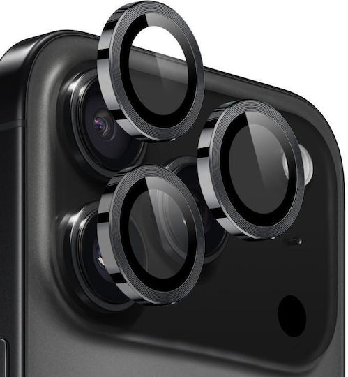 Lens Camera Protection Tempered Glass Black for the iPhone 17 Pro, iPhone 17 Pro Max