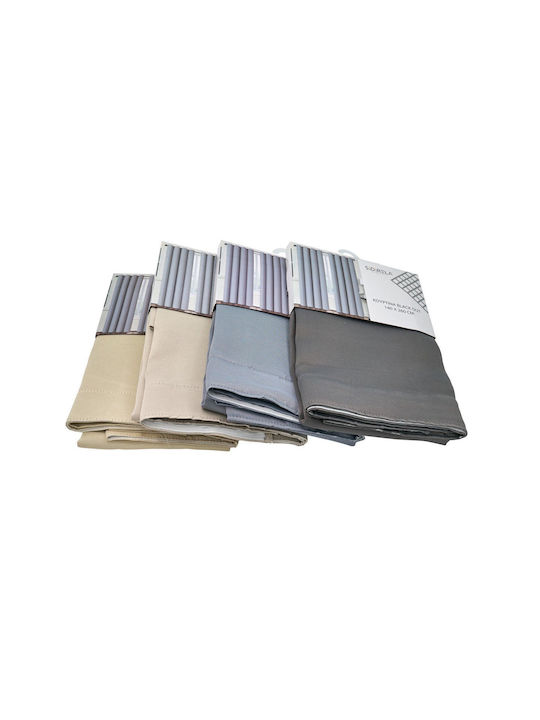 Sidi Home Plast Κουρτίνα Συσκότισης με Τρουκς Μαύρη 140x260εκ.