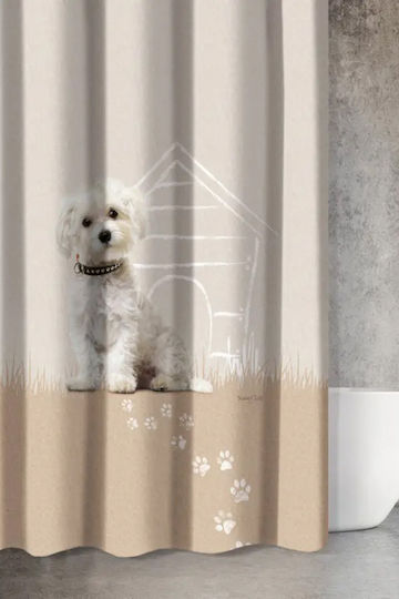 Saint Clair Animals Des 205 Душ завеса Тъканна 180x200см Бежов 1728030217014