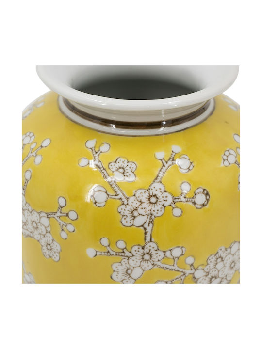 Artekko Διακοσμητικό Βάζο Hölzernes Gelb 15x15x27cm 1Stück