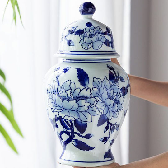 Artekko Decorative Vase Melania White 20x20x36cm