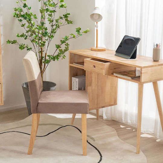 Nextdeco Schreibtisch aus Massivholz Natural 100x40x77cm