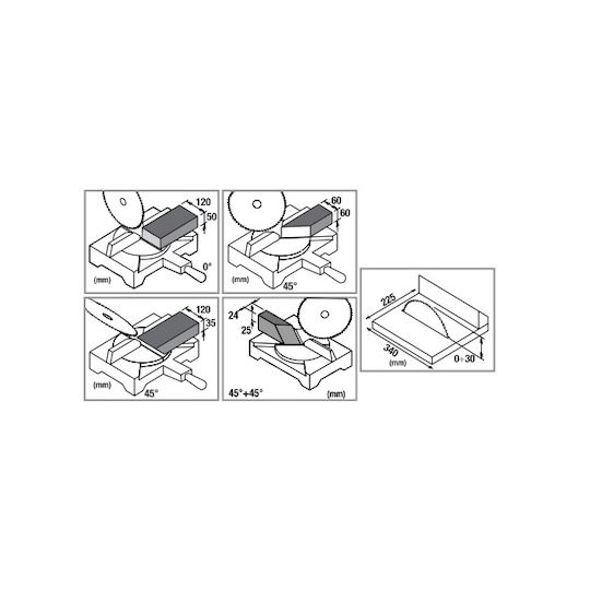 Femi TR 076 Miter Saw Electric Combination with Power 1200W, Cutting Disc Diameter 210mm & Cutting Speed 4500rpm