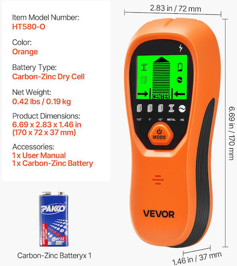 Vevor DPMTCQCS0000LG5VR001V9 Detector