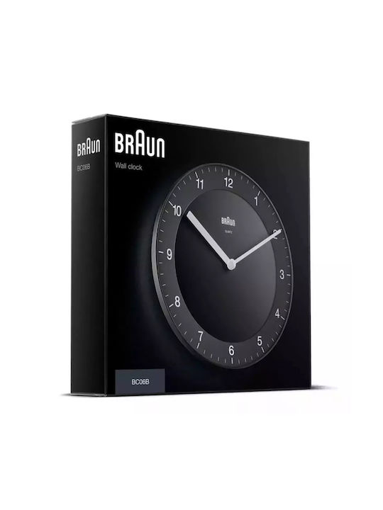 Braun Wanduhr Schwarz Ø24cm