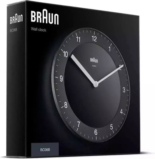 Braun Metallische Wanduhr Schwarz Ø24cm