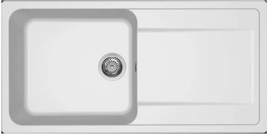Elleci Life 480 LG248068 Drop-In Мивка от Синтетичен Гранит Ш100xД50см Bianco