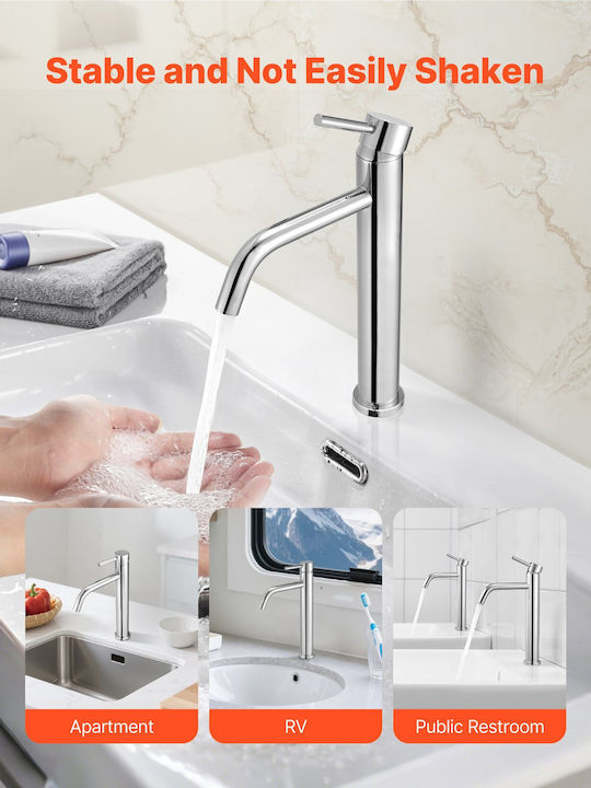 Vevor Mixing Tall Sink Faucet Silver