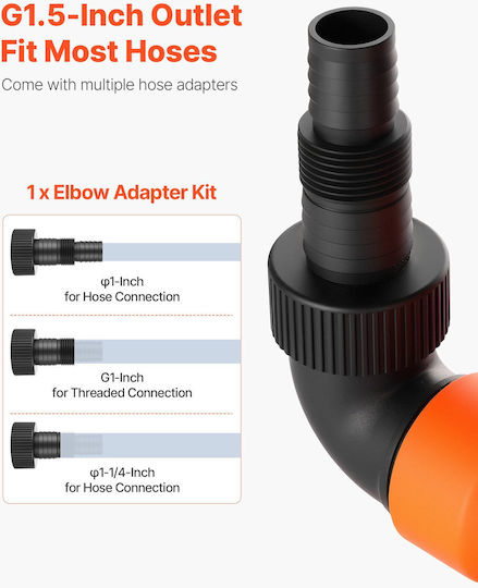 Vevor PP-GF20 Μονοφασική Αντλία Ομβρίων Υδάτων 0.86hp QSWNBSL780W1JR3HX001V2
