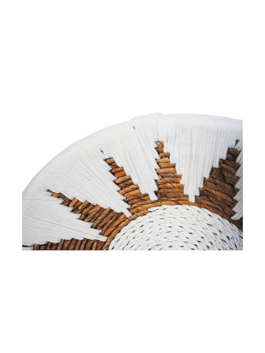 Atmosphera Wall Decor Plate White Wicker Material 40x8cm