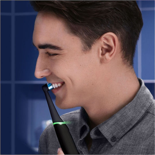 Oral-B iO Series 6s Electric Toothbrush with Timer, Pressure Sensor, and Travel Case Black Lava