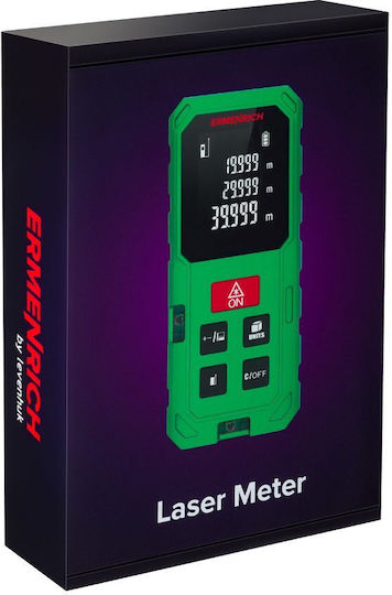 Ermenrich Reel Gs40 Laser Distance Meter 3-line Display Up To 40 Meters Measuring Range Horizontal Bubble Level Green