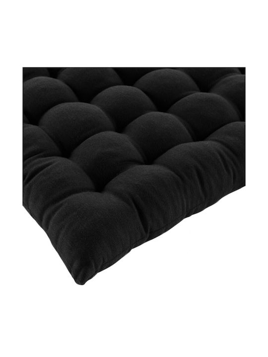 Atmosphera Μαξιλάρι Καρέκλας Κήπου Recycled Cotton Μαύρο 38x38εκ.