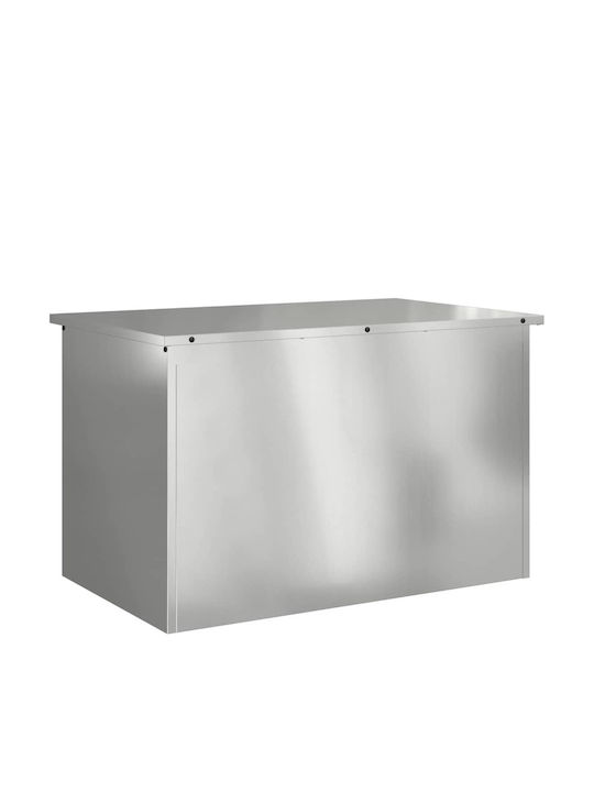 vidaXL Outdoor Storage Box Metal 175L Grey M80xW50.5xH50cm