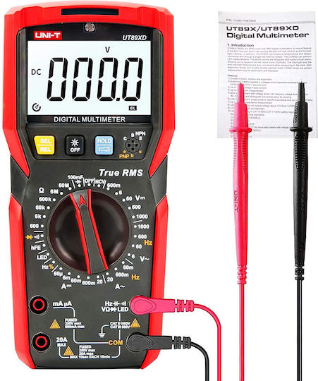 Uni-T Ψηφιακό Πολύμετρο True RMS με Μέτρηση AC / DC / Αντίστασης UT89XD
