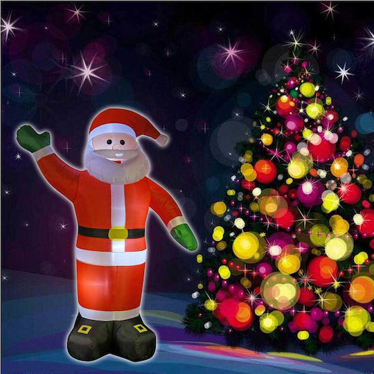 Outdoor Inflatable Illuminated Santa Claus Electric Red 120x82x82cm