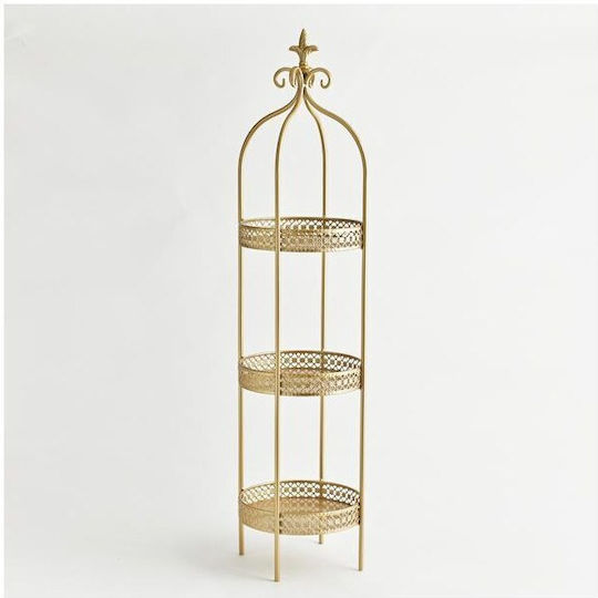 Eurolamp Metallic Lantern Gold 23x21.5x91cm Eurolamp Metallic Lantern Gold 23x21.5x91cm