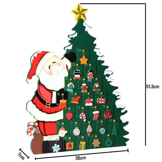 Bakaji Advent Calendar Wooden