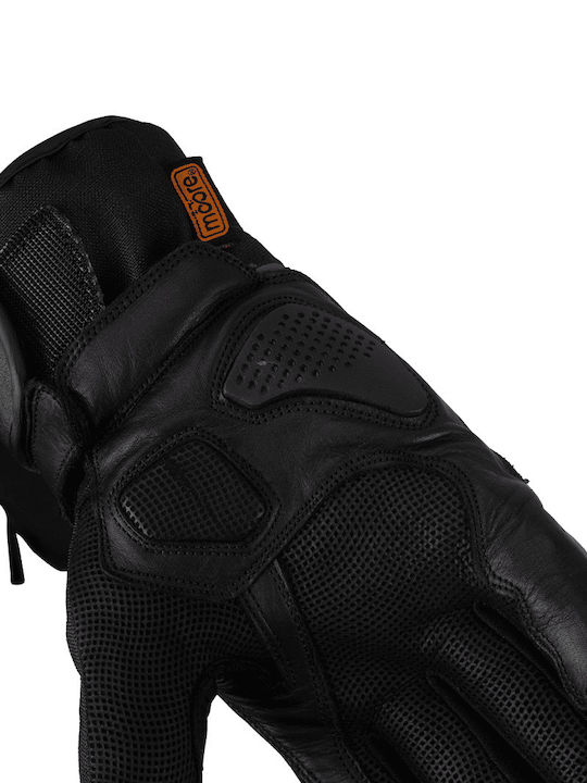 F4 Winter Herren Motorradhandschuhe Wasserdicht Schwarz