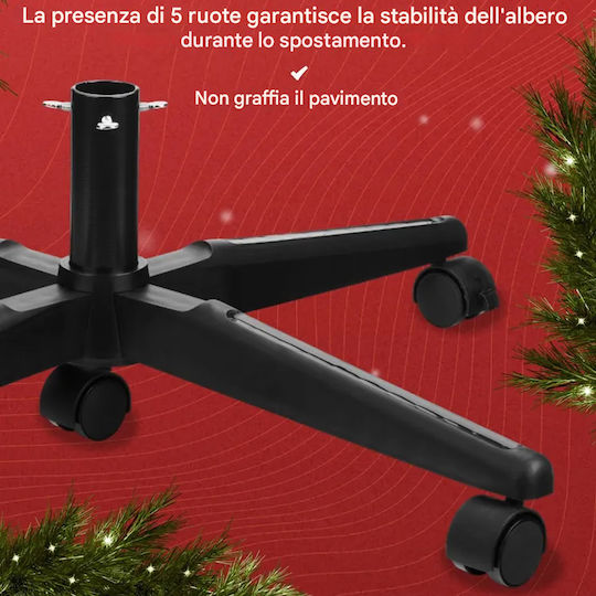 Weihnachtsbaumständer Metall Schwarz Ψάθινη Μ50xΠ22xΥ69εκ.