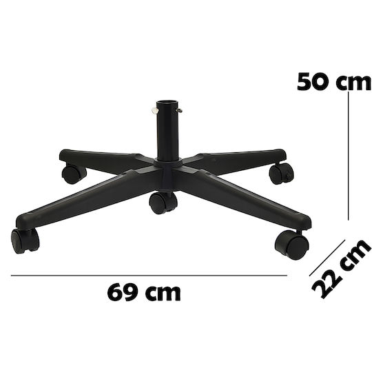 Weihnachtsbaumständer Metall Schwarz Ψάθινη Μ50xΠ22xΥ69εκ.