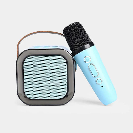 Uncle George Sistem De Karaoke Cu Microfon Wireless Și Efecte De Iluminare Albastru Deschis