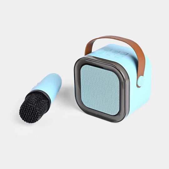 Uncle George Sistem De Karaoke Cu Microfon Wireless Și Efecte De Iluminare Albastru Deschis