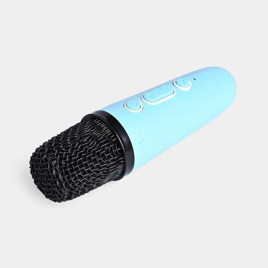 Uncle George Sistem De Karaoke Cu Microfon Wireless Și Efecte De Iluminare Albastru Deschis