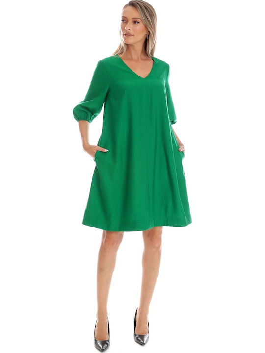 Rochie Mini Drapată Verde