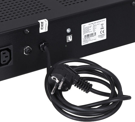 Ever ECO Pro 1200 AVR CDS 19" 2U USV 1200VA 780W mit 5 Steckdosen