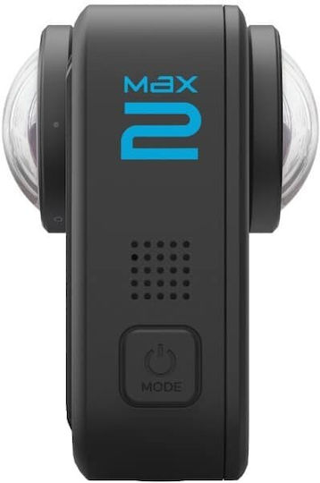 GoPro Max 2 Екшън Камера 5K Заснемане 360° Водоустойчива Стандартна с Екран (Сензорен) 1.82" и Wi-Fi Черна