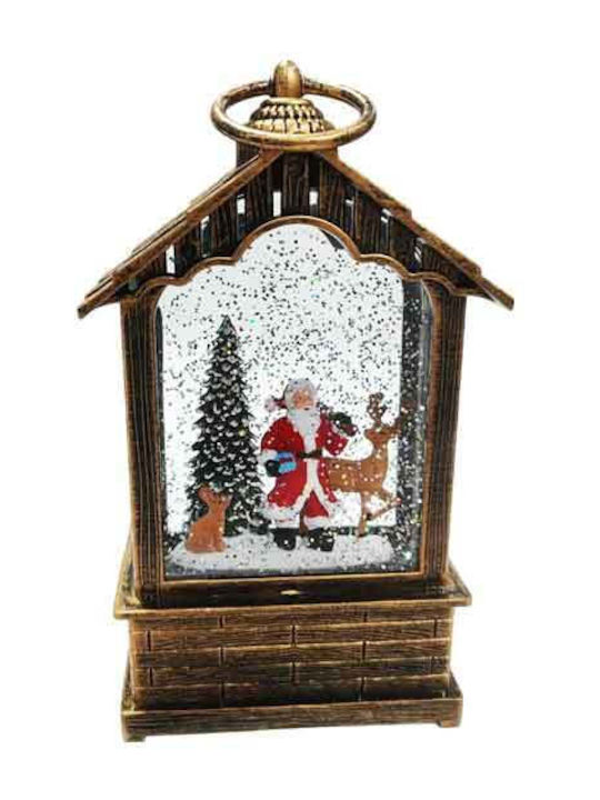 Lantern lighting Christmas Decorative Traffic Light Lighted with Santa Claus 21x24cm