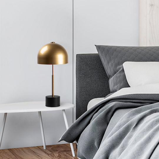 Opviq Table Lamp for Socket E14 with Black Shade and Base