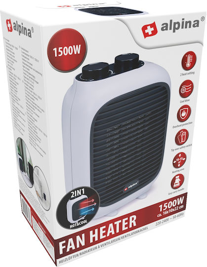 ArteLibre Αερόθερμο Δωματίου Δαπέδου Λευκό 1500W