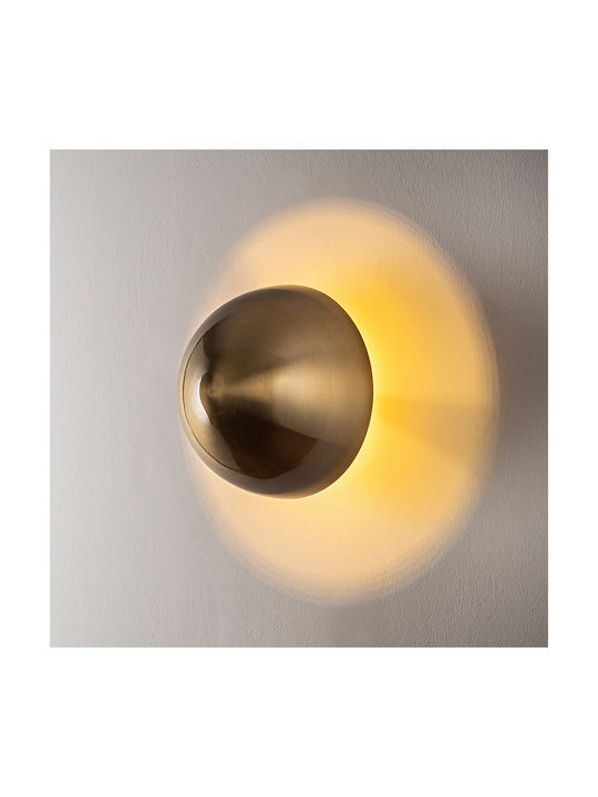 Opviq Wall Lamp with G9 Lamp Bulb Base Gold 20x16cm