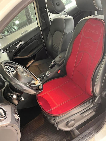 Car Seat Back Set 2pcs Fabric Red