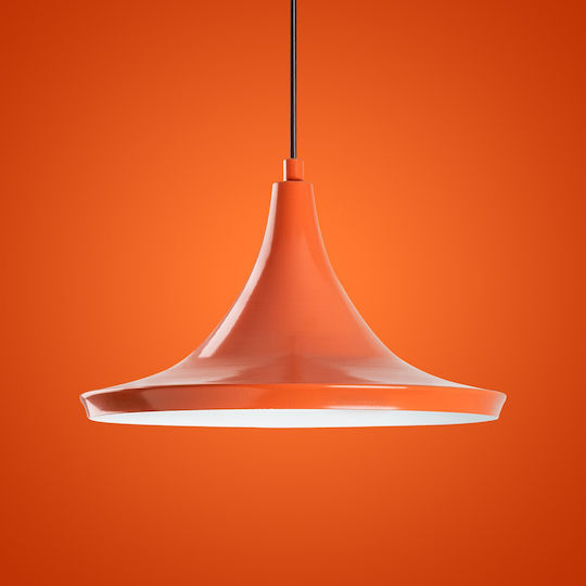 Opviq Orange Pendant Light Orange with Socket E27 30x30x117cm
