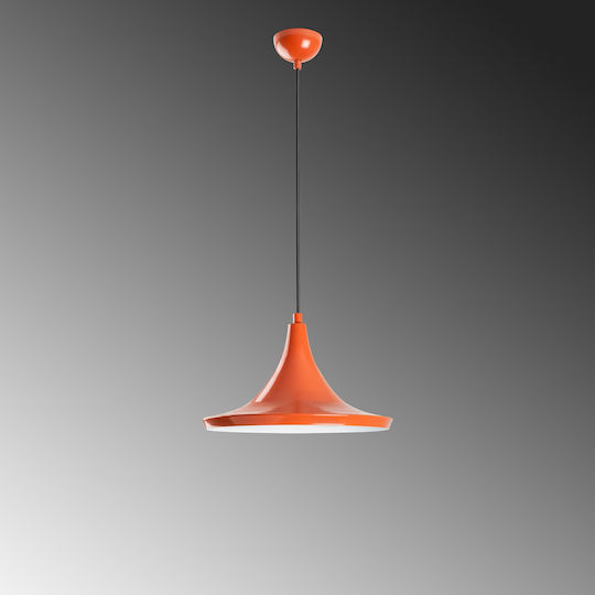 Opviq Orange Pendant Light Orange with Socket E27 30x30x117cm