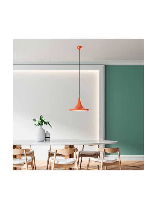 Opviq Orange Pendant Light Orange with Socket E27 30x30x117cm