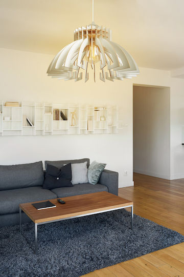 Asir Group Lampă Suspendată Reglabilă Albă cu Soclu E27 39x39x55 cm