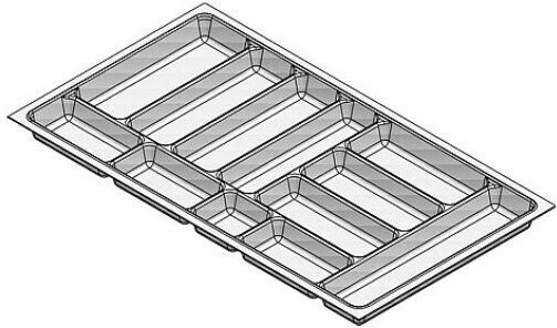 Agoform Besteckeinsatz für Schubladen Kunststoff 84x48cm Weiße