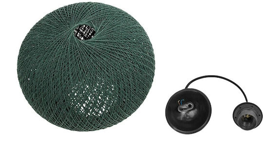 GloboStar Solei Pendant Light Green Boho with Rope for Socket E27 30x30x35cm