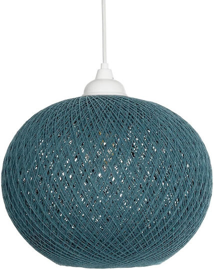 GloboStar Solei Pendant Light Turquoise Boho with Rope for Socket E27 30x30x35cm