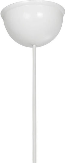 GloboStar Solei Висящо Осветително Тяло Бял Бохо с въже за Цокъл E27 30x30x35см.