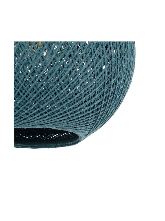GloboStar Solei Pendant Light Turquoise Boho with Rope for Socket E27 20x20x25cm