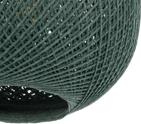 GloboStar Solei Висящо Осветително Тяло Зелен Бохо с въже за Цокъл E27 20x20x25см.