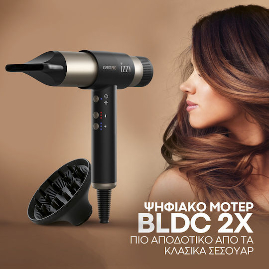 Izzy Ionic Professional Hair Dryer with Diffuser 2000W