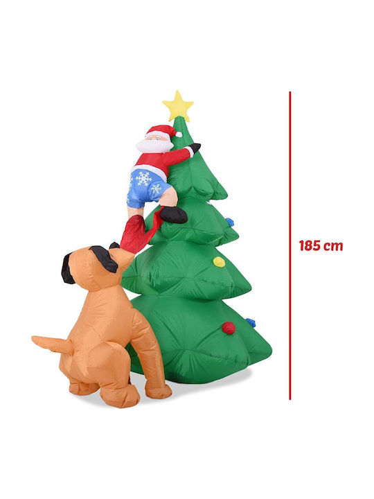 Brad de Crăciun 180cm cu Iluminare LED Alb