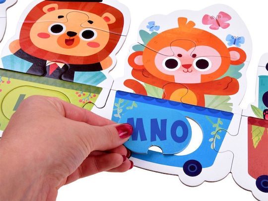 Jokomisiada Puzzle Educativ Tren Animale Învățare Alfabet 40 Piese Za5751